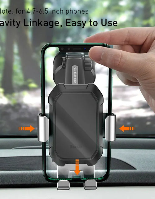 Load image into Gallery viewer, Baseus Gravity Car Phone Holder Suction Cup Adjustable  Holder Stand in Car GPS Mount for Iphone 13 12 Pro Xiaomi POCO
