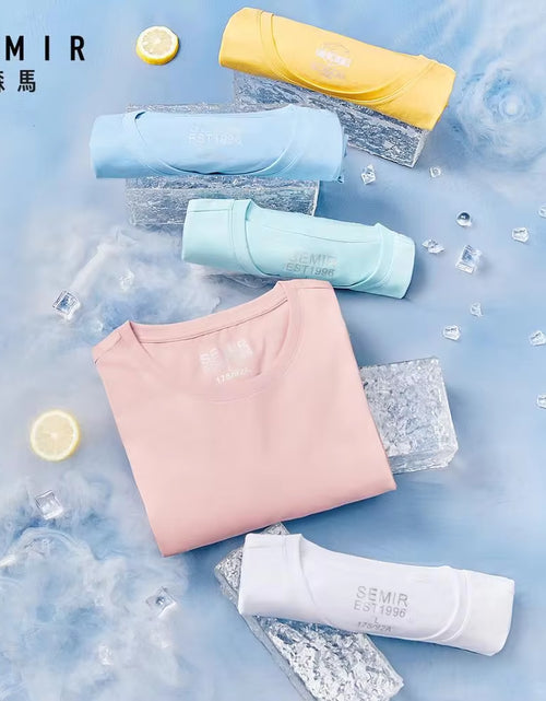 Load image into Gallery viewer, Summer Cotton T Shirts Men 2025 Simple O Neck Stretch Solid New Tops Clothing Casual Tshirt Man Streetwear Cool Tee Shirts
